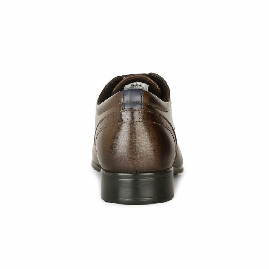 Formal Shoes * | Bata Brown Lace-Up Formal Shoes For Men