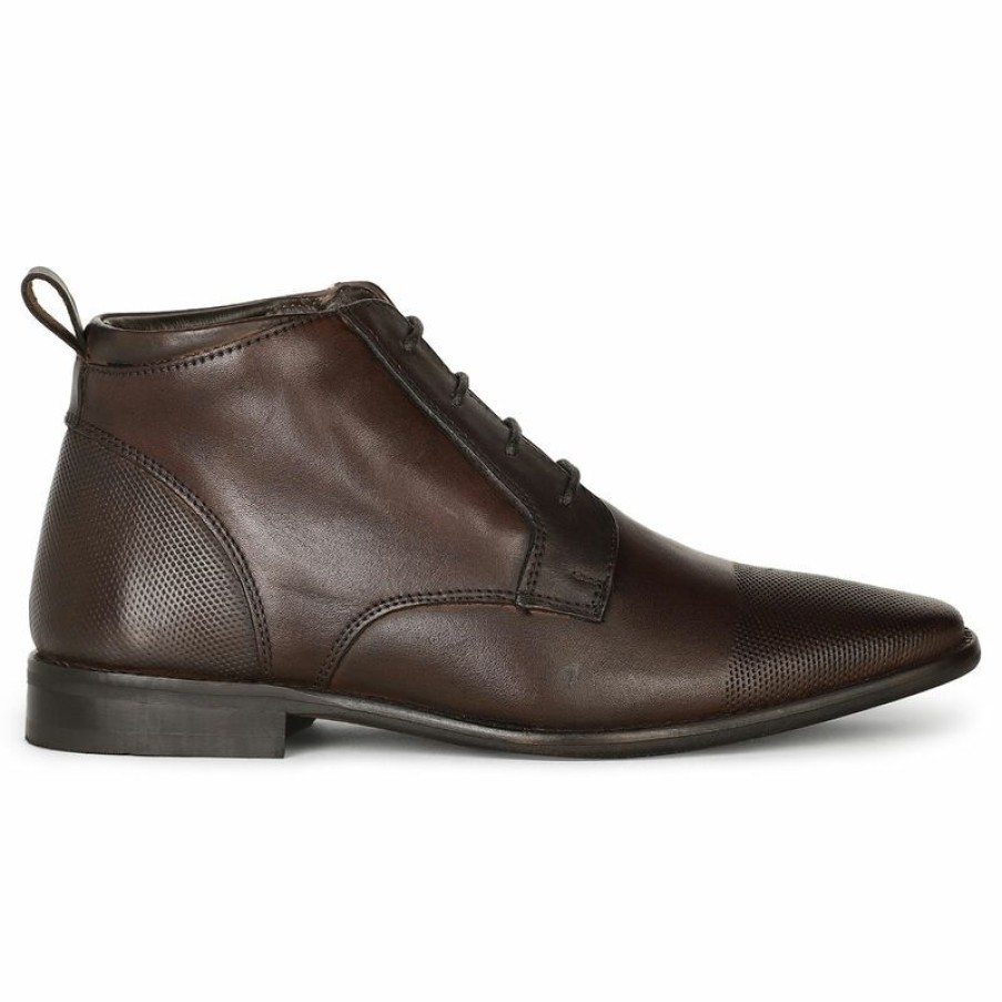 Formal Shoes * | Bata Dark Brown Lace-Up Formal Shoes For Men