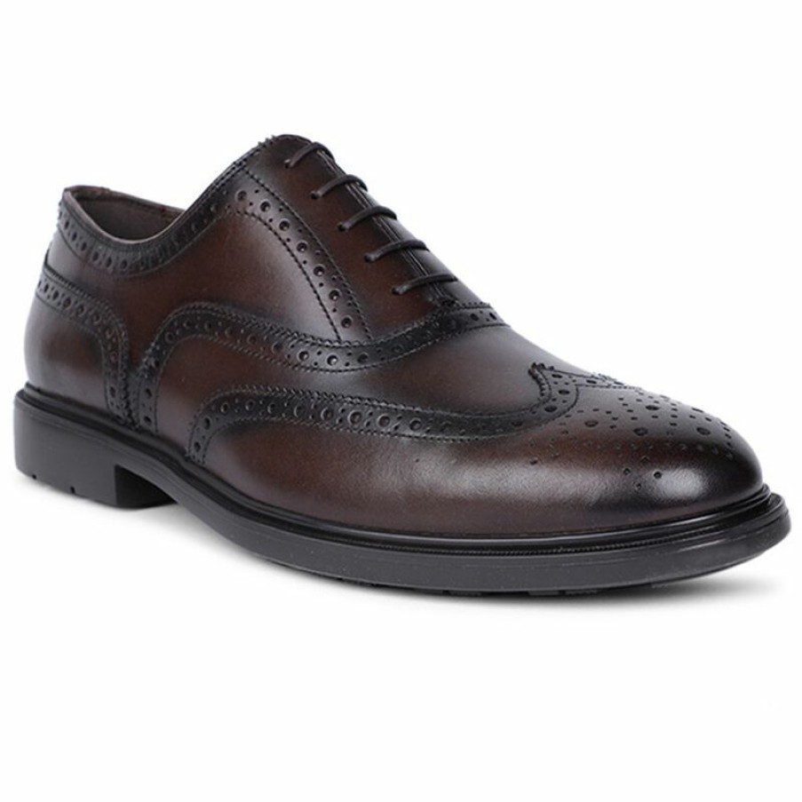 Formal Shoes * | Hush Puppies Dark Brown Formal Shoes For Men