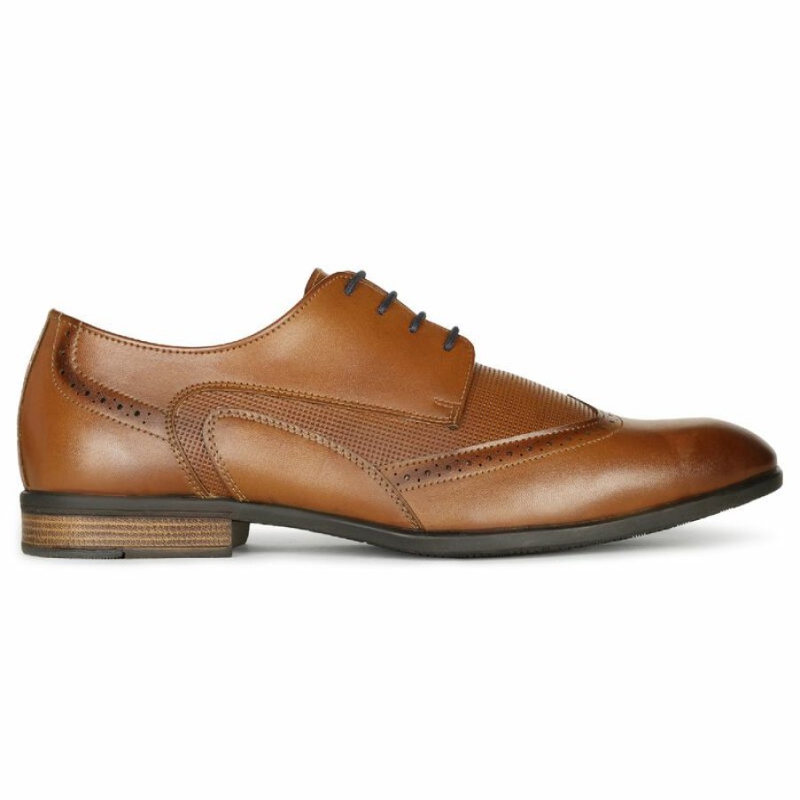 Formal Shoes * | Bata Tan Light Brown Formal Shoes For Men