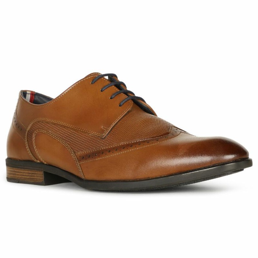 Formal Shoes * | Bata Tan Light Brown Formal Shoes For Men