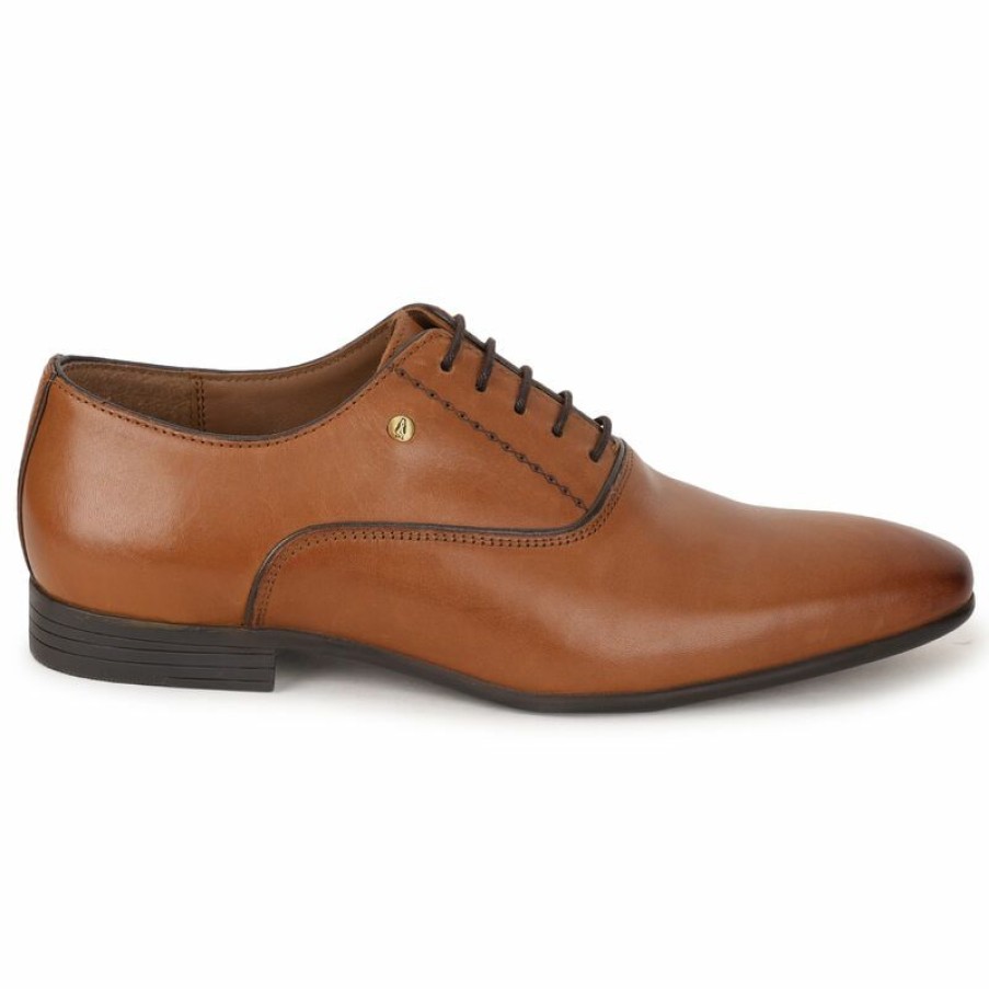 Formal Shoes * | Hush Puppies Tan Formal Shoes For Men