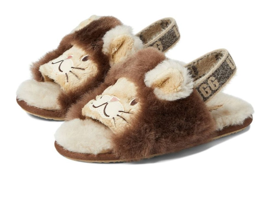 Slippers * | Ugg Kids Fluff Yeah Slide Lion Stuffie (Toddler/Little Kid)