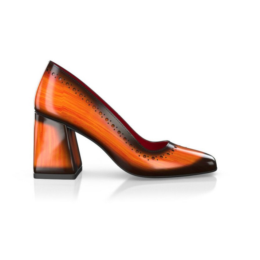 Heels * | Woman`S Luxury Block Heel Shoes 40493